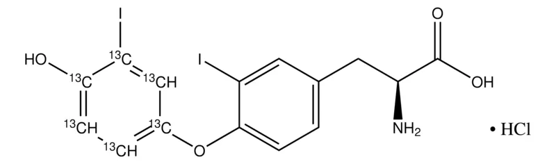 Sigma-Aldrich 3, 3′-二碘-L-甲状腺原氨酸-(苯氧基-13C6) (T2)，99原子% 13 C，97%（CP）