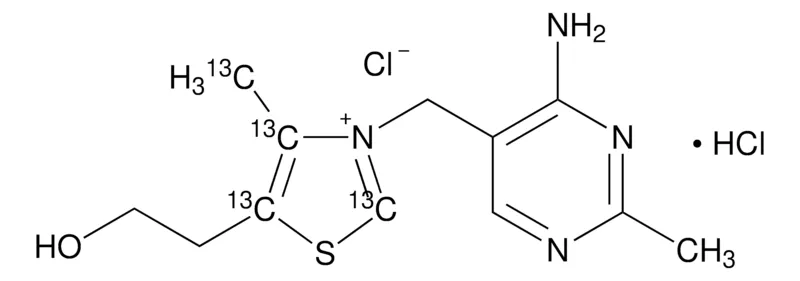 Sigma-Aldrich 盐酸硫胺素-（4-甲基-13C-噻唑-5-基-13C3） 盐酸盐，99原子% 13 C，98%（CP）