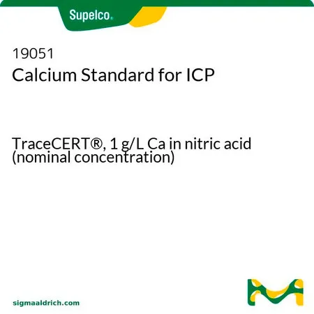 默克Supelco 钙ICP标准液,TraceCERT®,硝酸中的1 g/L Ca(标称浓度),生产商:Sigma-Aldrich Production GmbH,瑞士