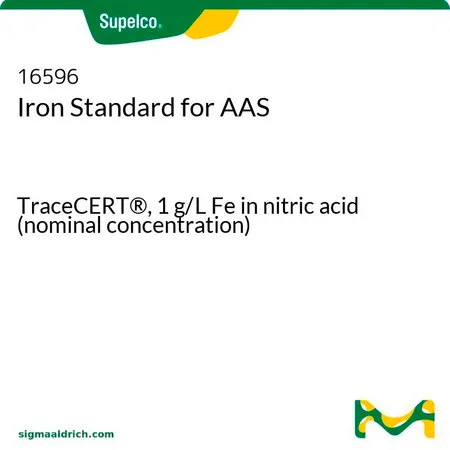 默克Supelco 铁AAS标准液，TraceCERT®，1 g/L Fe硝酸溶液（标称浓度）