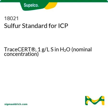 默克Supelco 硫ICP标准液,TraceCERT®,1 g/L S水溶液(标称浓度)