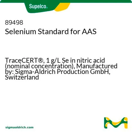 默克Supelco 硒AAS标准液,TraceCERT®,1 g/L Se的硝酸溶液(标称浓度),生产商:Sigma-Aldrich Production GmbH,瑞士