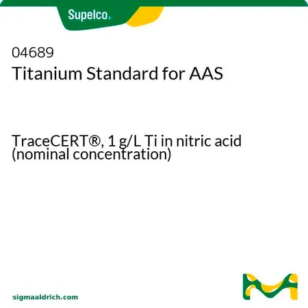 默克Supelco 钛AAS标准液，TraceCERT®，1 g/L钛硝酸溶液（标称浓度）