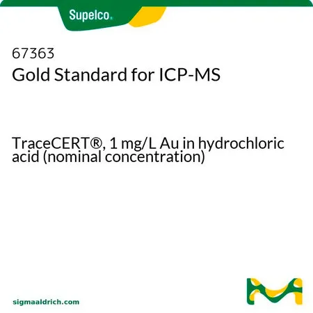 默克Supelco 金ICP-MS标准液,TraceCERT®,1 mg/L Au盐酸溶液(标称浓度)