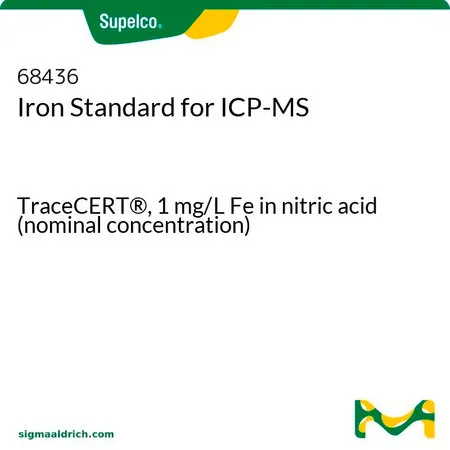 默克Supelco 铁ICP-MS标准液,TraceCERT®,1 mg/L Fe硝酸溶液(标称浓度)