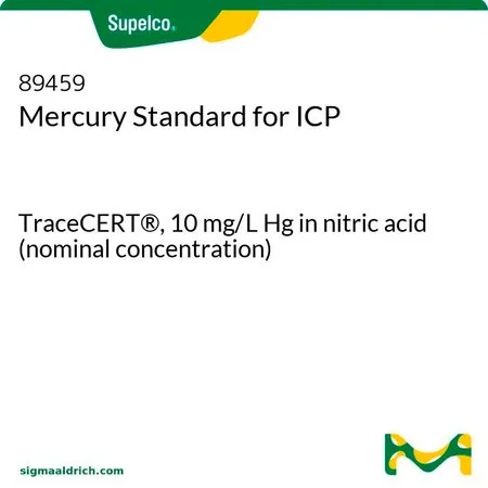 默克Supelco Mercury Standard for ICP,TraceCERT®,10 mg/L Hg硝酸溶液(标称浓度)