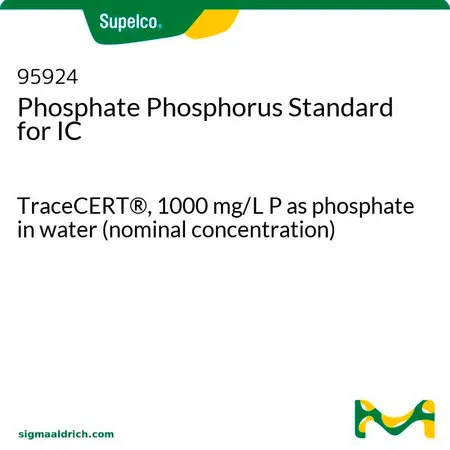 默克Supelco 磷酸盐磷标准液,用于离子色谱分析,TraceCERT®,1000 mg/L磷,以磷酸盐形式存在于水中(标称浓度)