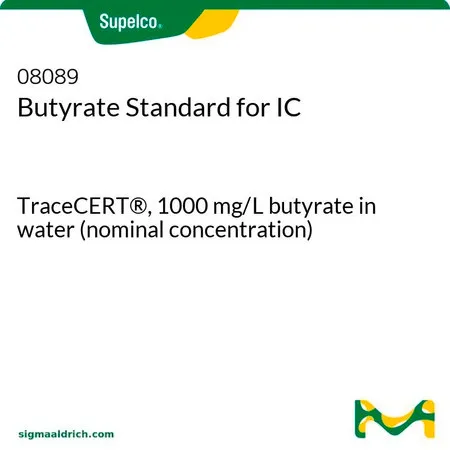 默克Supelco 丁酸标准液,用于离子色谱分析,TraceCERT®,1000 mg/L丁酸盐水溶液(标称浓度)