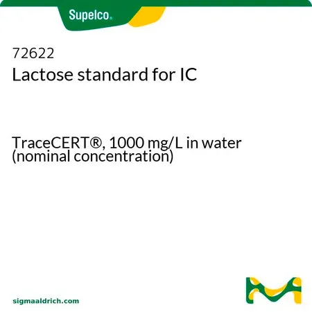 默克Supelco 乳糖标准液,用于离子色谱分析,TraceCERT®,1000 mg/L水溶液(标称浓度)