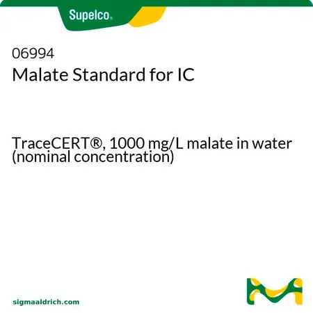 默克Supelco 苹果酸标准液,用于离子色谱分析,TraceCERT®,1000 mg/L苹果酸水溶液(标称浓度)