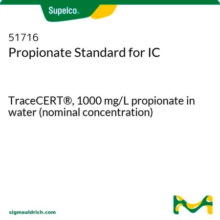 默克Supelco 丙酸标准液,用于离子色谱分析,TraceCERT®,1000 mg/L丙酸盐水溶液(标称浓度)