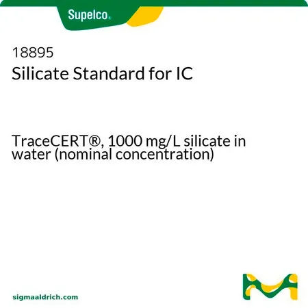 默克Supelco 硅酸标准液,用于离子色谱分析,TraceCERT®,1000 mg/L硅酸盐水溶液(标称浓度)