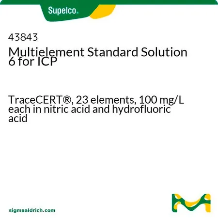 默克Supelco 23种多元素ICP混标6,TraceCERT®,23种元素,硝酸和氢氟酸中各100 mg/L