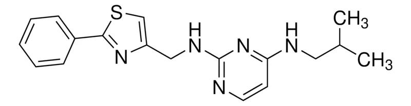 Sigma-Aldrich Neurogenesis Inducer V, KHS101,一种可透过血脑屏障的嘧啶基-氨基噻唑化合物,其与TACC 3(含转化酸性卷曲螺旋蛋白3)特异性相互作用并促进ARNT 2(芳香烃受体核转运蛋白2)的核定位。