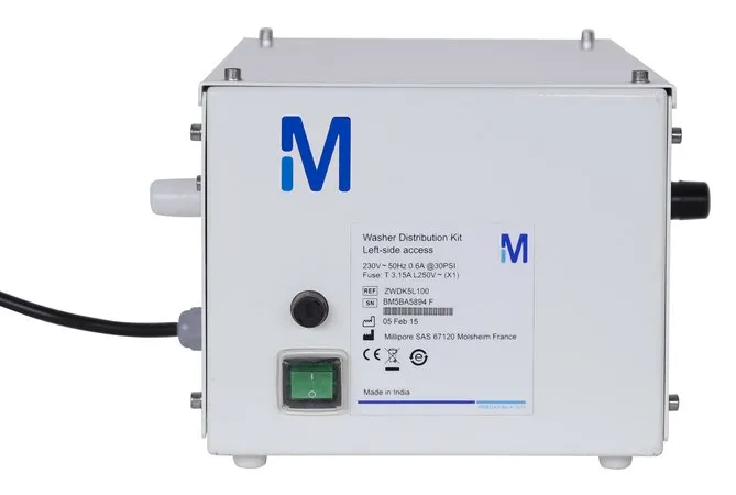 默克密理博Milli-Q 垫圈分配套件，AC/DC输入230 V，50 - 60 Hz，左，为实验室设备提供高品质加压纯水的经济解决方案