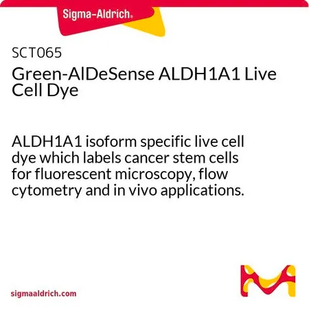 Sigma-Aldrich Green-AlDeSense ALDH1A1 Live Cell Dye，ALDH 1A 1同种型特异性活细胞染料，其标记癌症干细胞用于荧光显微镜、流式细胞术和体内应用。