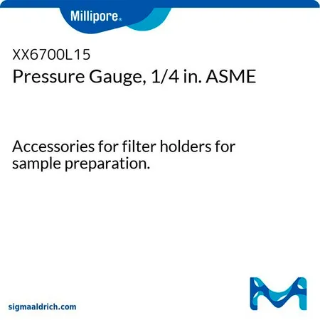 默克密理博 压力表,1/4 in. ASME,用于样品制备的过滤器支架附件。