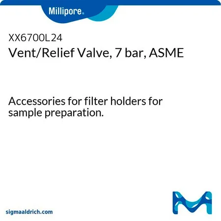 默克密理博 通气/减压阀，7 bar，ASME标准，用于样品制备的过滤器支架附件。