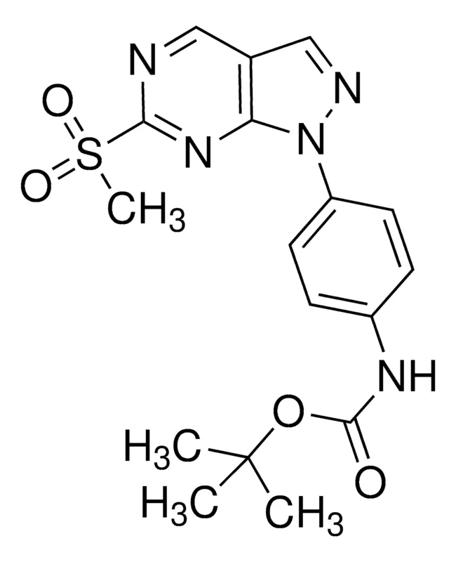 Sigma-Aldrich tert-Butyl (4-(6-(methylsulfonyl)-1H-pyrazolo[3,4-d]pyrimidin-1-yl)phenyl)carbamate，AldrichCPR