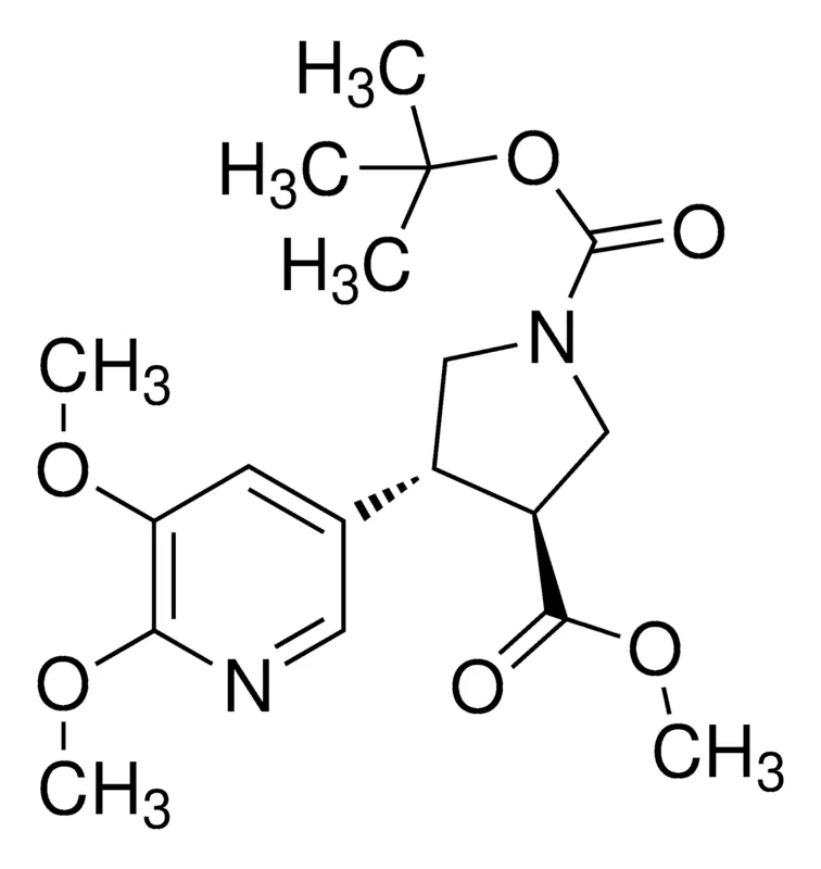 Sigma-Aldrich (trans-racemic) 1-tert-Butyl 3-methyl 4-(5,6-dimethoxypyridin-3-yl)pyrrolidine-1,3-dicarboxylate,AldrichCPR