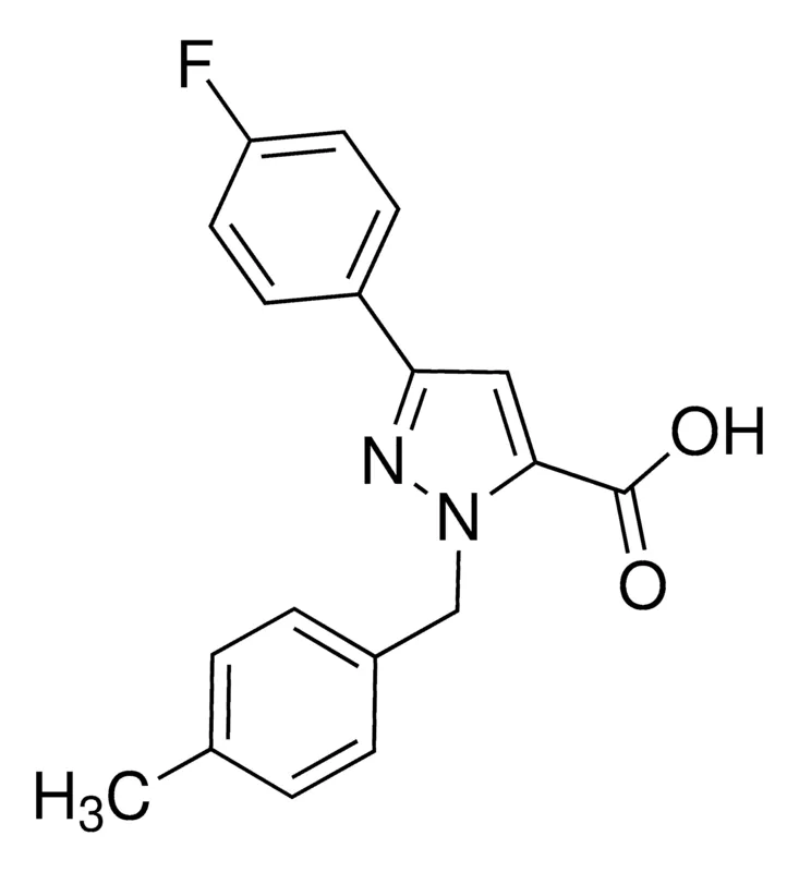 Sigma-Aldrich 1-(4-Methylbenzyl)-3-(4-fluorophenyl)-1H-pyrazole-5-carboxylic acid,AldrichCPR