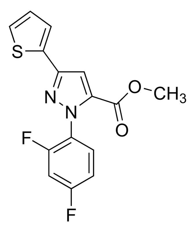 Sigma-Aldrich Methyl 1-(2,4-difluorophenyl)-3-(thiophen-2-yl)-1H-pyrazole-5-carboxylate,AldrichCPR