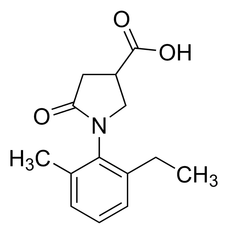 Sigma-Aldrich 1-(2-Ethyl-6-methylphenyl)-5-oxo-3-pyrrolidinecarboxylic acid,AldrichCPR