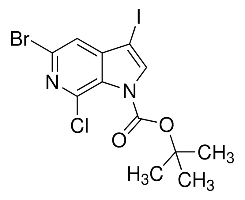 Sigma-Aldrich tert-Butyl 5-bromo-7-chloro-3-iodo-1H-pyrrolo[2,3-c]pyridine-1-carboxylate，AldrichCPR