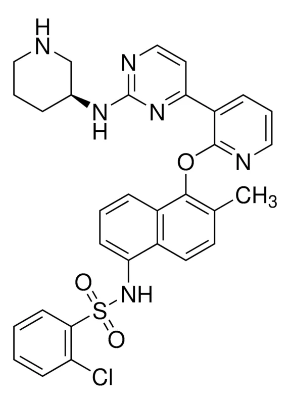 Sigma-Aldrich (S)-2-chloro-N-(6-methyl-5-((3-(2-(piperidin-3-ylamino)pyrimidin-4-yl)pyridin-2-yl)oxy)naphthalen-1-yl)benzenesulfonamide,AldrichCPR