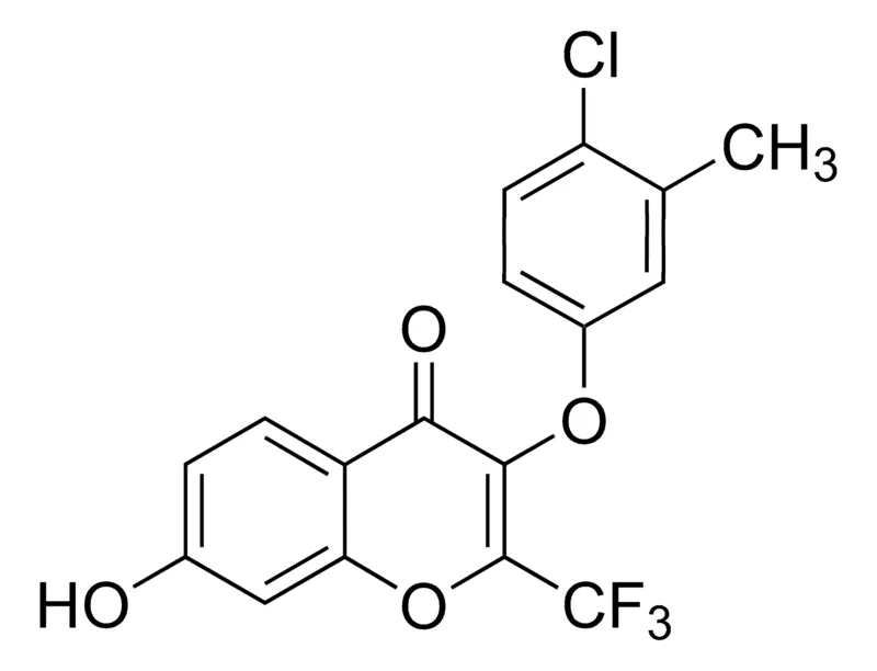 Sigma-Aldrich 3-(4-Chloro-3-methylphenoxy)-7-hydroxy-2-(trifluoromethyl)-4H-chromen-4-one,AldrichCPR