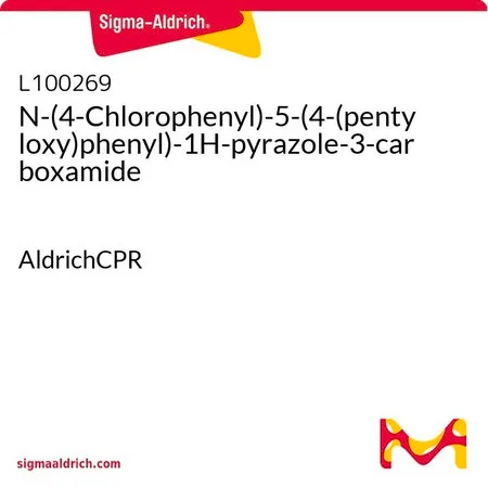Sigma-Aldrich N-(4-Chlorophenyl)-5-(4-(pentyloxy)phenyl)-1H-pyrazole-3-carboxamide,AldrichCPR