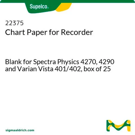 默克Supelco 记录仪的图纸，Spectra Physics 4270、4290和Varian Vista 401/402的空白，每盒25件