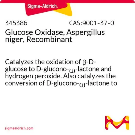 Sigma-Aldrich 葡萄糖氧化酶,曲霉菌,重组,催化β-D-葡萄糖氧化为D-葡萄糖酸-ω-内酯和过氧化氢,也催化D-葡萄糖酸-ω-内酯转化为葡萄糖酸。
