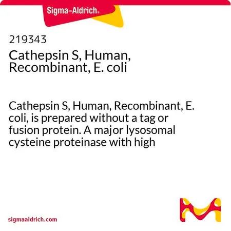 Sigma-Aldrich 组织蛋白酶S，人，重组，大肠埃希菌，组织蛋白酶S，人，重组，大肠杆菌，制备无标签或融合蛋白。一种主要的溶酶体半胱氨酸蛋白酶，具有高比活性。