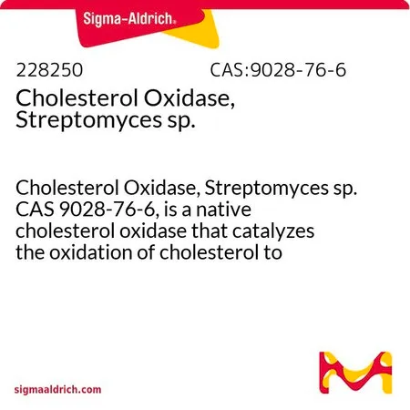 Sigma-Aldrich Cholesterol Oxidase, Streptomyces sp.，胆固醇氧化酶（Streptomyces sp. CAS 9028-76-6）是一种天然胆固醇氧化酶，可催化胆固醇氧化为胆固醇和过氧化氢。