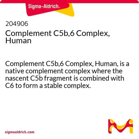Sigma-Aldrich 补体C5b,6复合物，人，人补体C5 b，6复合物是一种天然补体复合物，其中新生C5 b片段与C6结合形成稳定的复合物。