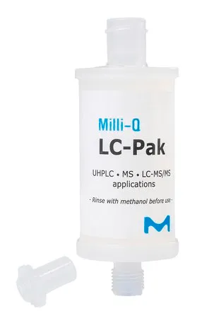 默克密理博Milli-Q LC-Pak 纯化柱，为痕量和超痕量有机分析（HPLC、UHPLC、LC-MS、LC-MS/MS）提供水。置于Milli-Q®IQ/EQ 7系统的分配点。