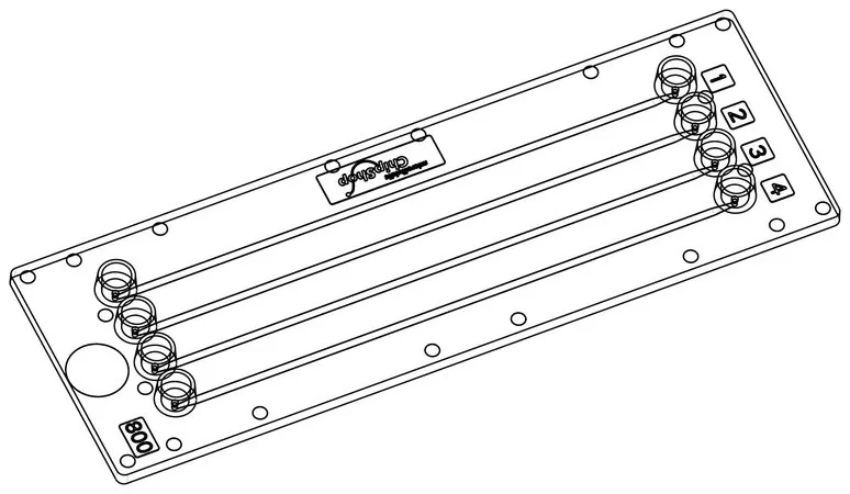 Sigma-Aldrich Straight channel chip (4 parallel channels)，Fluoride 138，PMMA