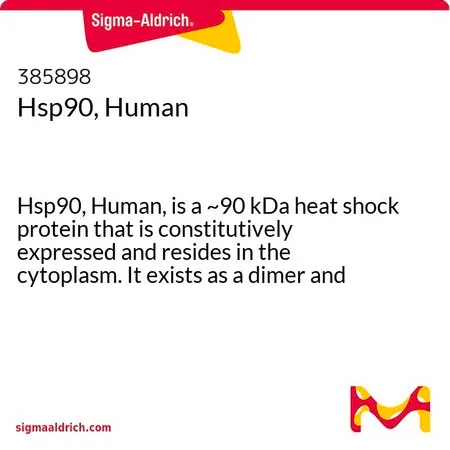 Sigma-Aldrich Hsp90, Human,热休克蛋白90(Hsp 90)是一种分子量约为90 kDa的热休克蛋白,主要存在于细胞质中,以二聚体形式存在,并与多种细胞内蛋白结合。