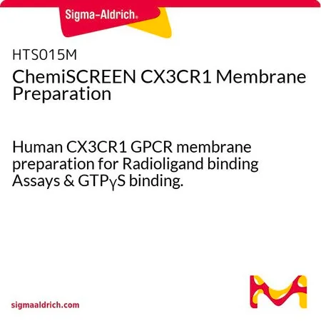 Sigma-Aldrich ChemiSCREEN CX3CR1 Membrane Preparation,用于放射性配体结合试验和GTPγS结合的人CX 3CR 1 GPCR膜制备。