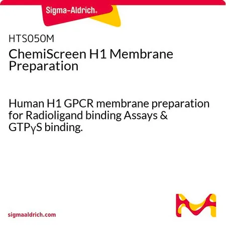 Sigma-Aldrich ChemiScreen H1 Membrane Preparation，用于放射性配体结合试验和GTP γ S结合的人H1 GPCR膜制备。