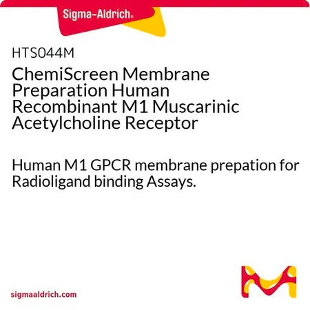 Sigma-Aldrich ChemiScreen Membrane Preparation Human Recombinant M1 Muscarinic Acetylcholine Receptor,用于放射性配体结合试验的人M1 GPCR膜制备。