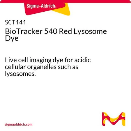 Sigma-Aldrich BioTracker 540 Red Lysosome Dye，用于酸性细胞器如溶酶体的活细胞成像染料。