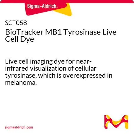 Sigma-Aldrich BioTracker MB1 Tyrosinase Live Cell Dye，活细胞成像染料用于细胞酪氨酸酶的近红外可视化，其在黑色素瘤中过度表达。