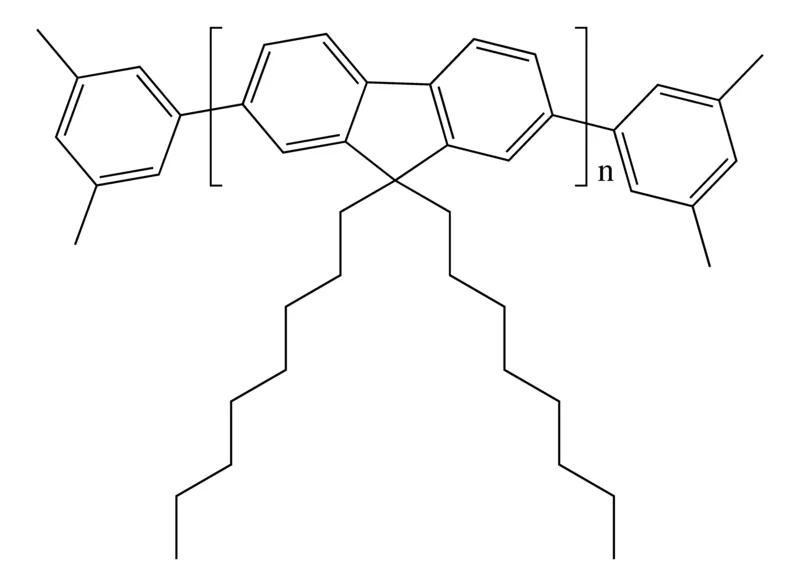 Sigma-Aldrich Poly(9,9-dioctylfluorenyl-2,7-diyl) end capped with dimethylphenyl，分子量50,000 - 150,000（GPC）
