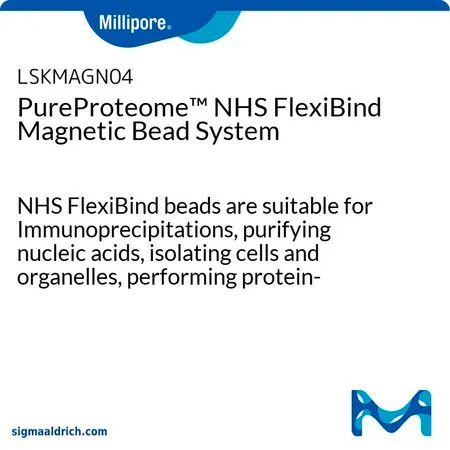 默克密理博 PureProteome™ NHS FlexiBind Magnetic Bead System，NHS FlexiBind磁珠适用于免疫沉淀、纯化核酸、分离细胞和细胞器、进行蛋白质-蛋白质相互作用研究和许多其他应用。