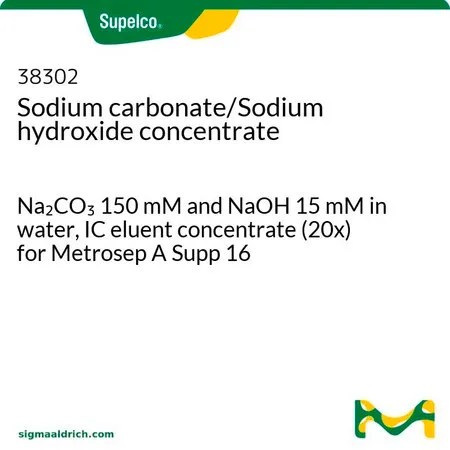 默克Supelco 碳酸钠/氢氧化钠溶液,Na 2CO 3 150 mM和NaOH 15 mM的水溶液,用于Metrosep A Supp 16的IC洗脱液浓缩液(20 x)