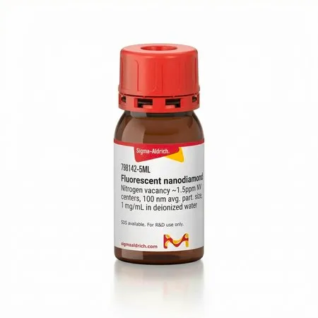 Sigma-Aldrich 纳米金刚石荧光剂,氮空位~1.5ppm NV中心,100 nm平均粒度,1 mg/mL去离子水溶液