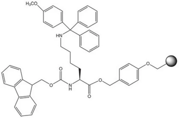 默克 Fmoc-Lys(Mtt)-Wang resin (100-200 mesh),新比奥肯®