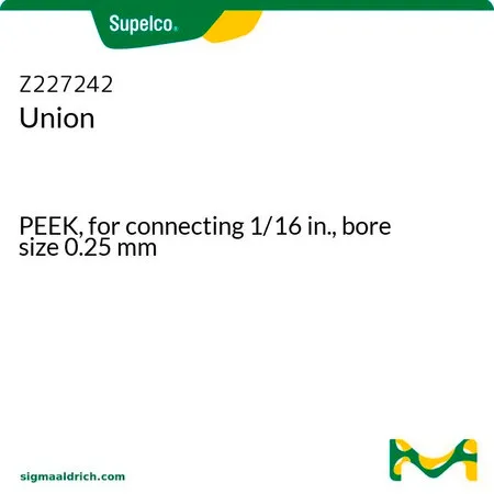 默克Supelco 二通连接件，PEEK，用于连接1/16 in.，孔径0.25 mm